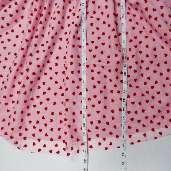 Eloquii pink and red heart textured mini dress Women's Plus Size 20 Fit & Flare - Picture 10 of 13